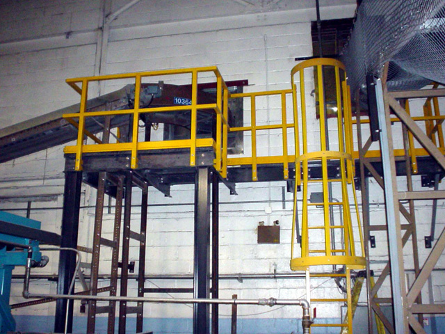 Fiberglass Reinforced Plastic Ladder in Food Processing Facility 